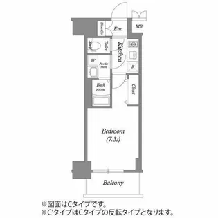 レジュールアッシュ神戸グランフィール【0812号室】の間取り