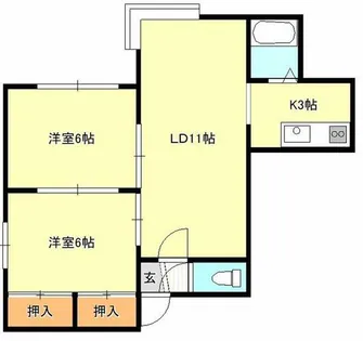 ニューリバー22 Ⅰ【202号室】の間取り