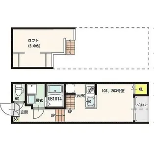 スタート博多【2階】の間取り
