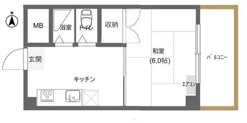 エイデルハイム甲子園【1階】の間取り