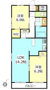 ファミール新舞子【3階】の間取り