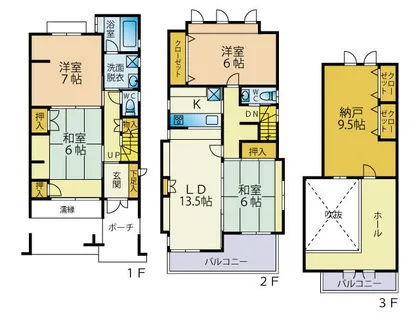 福岡県春日市大谷8丁目【一戸建】の間取り