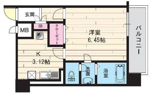 メゾン・ド・ヴィレ都島【0403号室】の間取り