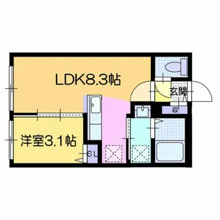 北海道札幌市豊平区平岸三条6丁目【マンション】の間取り