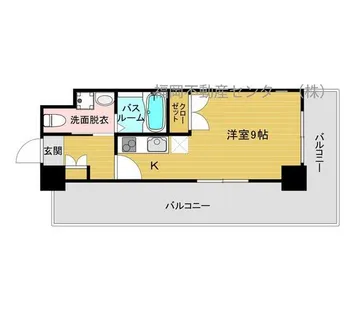 福岡県福岡市博多区千代6丁目【マンション】の間取り