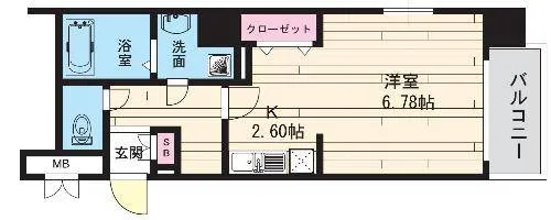 メゾン・ド・ヴィレ都島【0301号室】の間取り