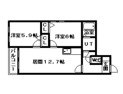 ハイツプロキオン【1階】の間取り