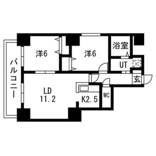 ベルリード福住【7階】の間取り