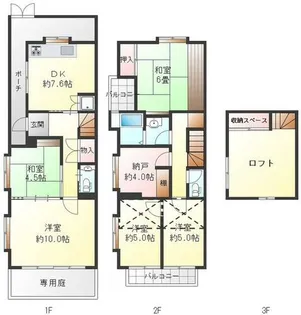 名谷コープタウン【1階】の間取り