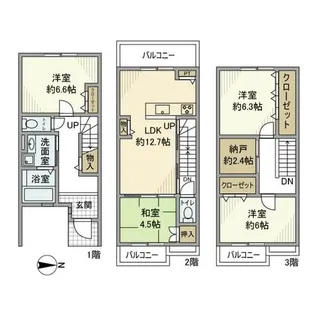 京都府京都市中京区西ノ京南原町【一戸建】の間取り