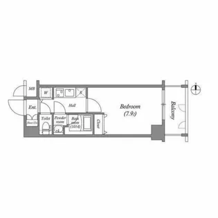 アスヴェル京都東寺前【0509号室】の間取り