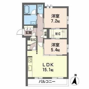 大阪府豊中市玉井町1丁目【マンション】の間取り