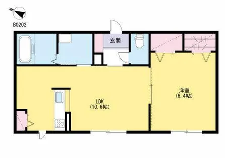 レクシオ明治 B棟【B0202号室】の間取り