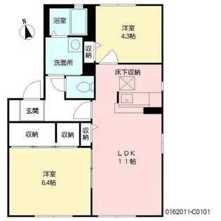 ガーデンシティ今井 C棟【C0101号室】の間取り