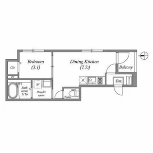 EMBELLIR COCO【1階】の間取り