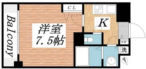 メゾン・ド・ヴィレ 須磨【4階】の間取り