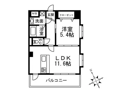 福岡県福岡市東区馬出4丁目【マンション】の間取り