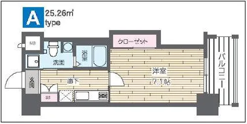 HF四条河原町レジデンス【0806号室】の間取り