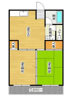 イズミハイツ【201号室】の間取り