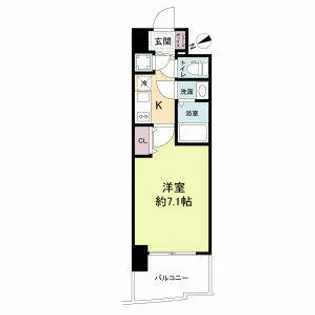 セレニテ京橋クレア【0810号室】の間取り