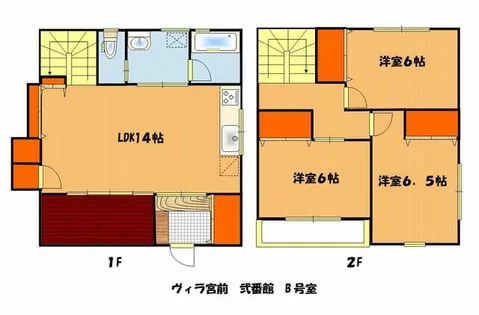 愛知県豊橋市神野新田町字宮前【一戸建】の間取り