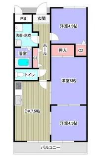 ワシントンアヴェニュー【4階】の間取り