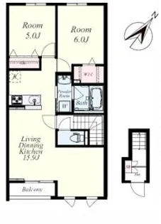 プルニエール博多【2階】の間取り