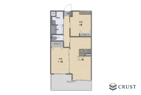 福岡県久留米市御井旗崎4丁目【マンション】の間取り