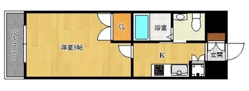 セントレジデンス西公園【206号室】の間取り