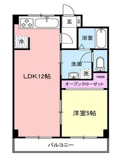キャッスルハイツ平野【5階】の間取り