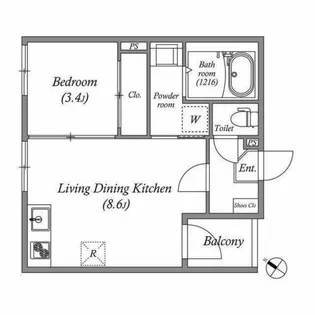 Wood Garden Ⅱ【0102号室】の間取り