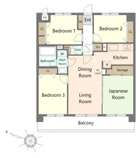 コアマンション空港南【5階】の間取り