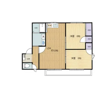 グリーン・バース【202号室】の間取り