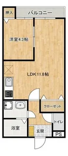 FUKUREA【303号室】の間取り