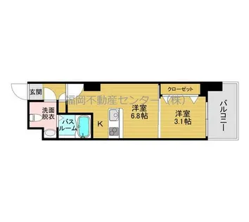 福岡県福岡市東区東浜1丁目【マンション】の間取り