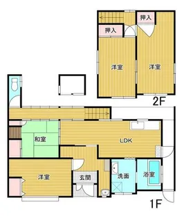 福岡県北九州市若松区修多羅2丁目【一戸建】の間取り