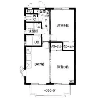 クレール沢向A棟【201号室】の間取り