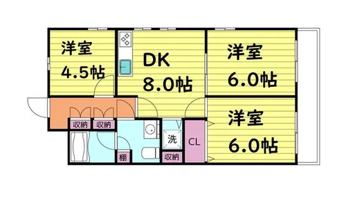 深江橋プラザ【5階】の間取り