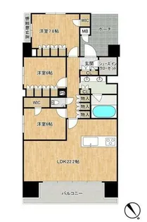 MJR博多ザ・レジデンス【13階】の間取り