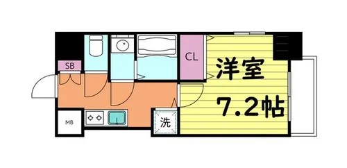 大阪府大阪市東成区中本2丁目【マンション】の間取り