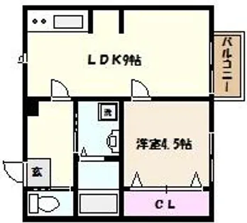 兵庫県神戸市東灘区住吉山手1丁目【アパート】の間取り