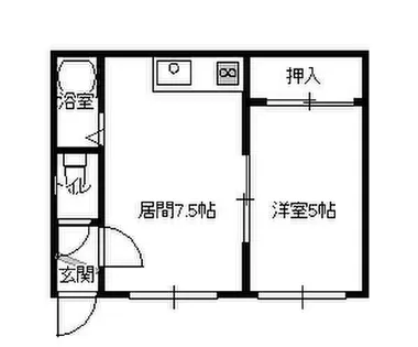 ロピア島松Ⅱ【J号室】の間取り