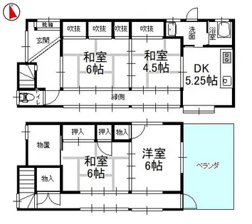 兵庫県高砂市高砂町農人町【一戸建】の間取り