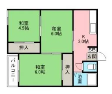 コーポ原田【0203号室】の間取り