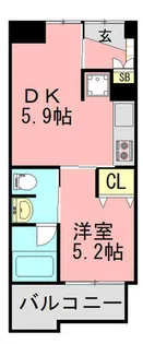 福岡県古賀市花見南2丁目【マンション】の間取り