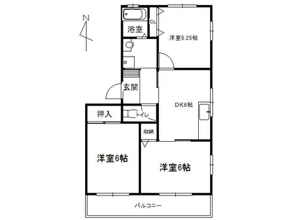 サクラハイム【2-101号室】の間取り
