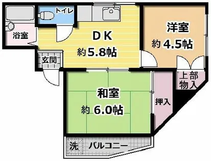 ハイツ加辻【2階】の間取り