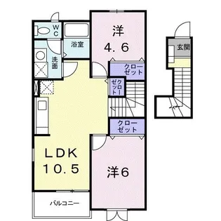 ボニートパルB【2階】の間取り