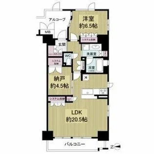 ブランシエラ二条城【7階】の間取り