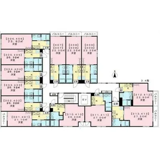 サンクトスコート五条室町【404号室】の間取り
